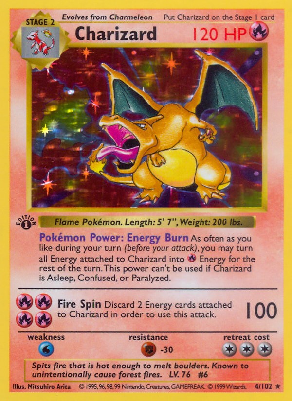 1st Edition Charizard Holographic Card
